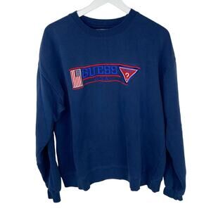 VINTAGE GUESS Crewneck - USA Embroidered Logo - 90s Retro Sport - Size L